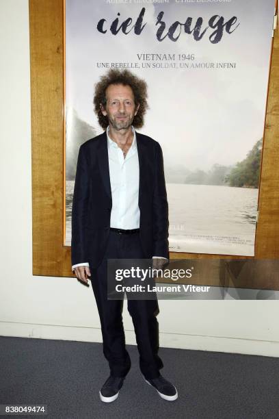 Director Olivier Lorelle attends "Ciel Rouge" Paris Premiere at Cinema l'Arlequin on August 23, 2017 in Paris, France.