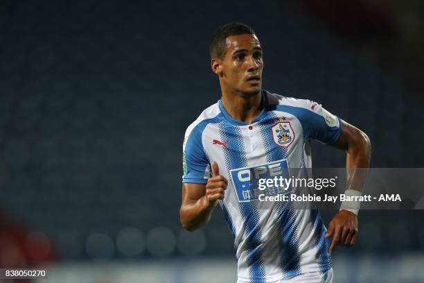 Tom Ince of Huddersfield Town during the Carabao Cup Second Round match between Huddersfield Town and Rotherham United at The John Smiths Stadium on...