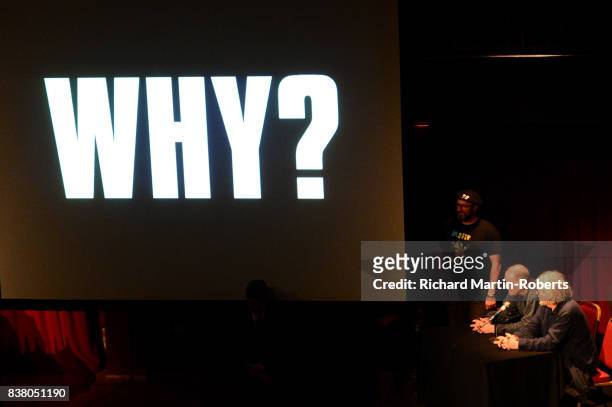 Bill Drummond and Jimmy Cauty attend the debate 'Why Did the K Foundation Burn a Million Quid?' as The Justified Ancients of Mu Mu Present 'Welcome...