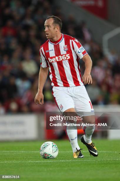 Charlie Adam of Stoke City during the Carabao Cup Second Round match between Stoke City and Rochdale at Bet365 Stadium on August 23, 2017 in Stoke on...