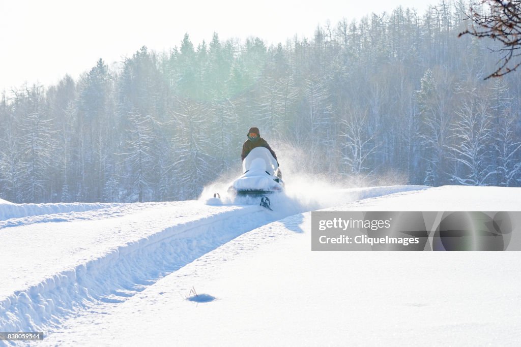 Off-trail snowmobile riding