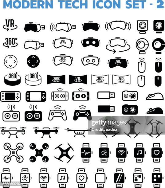 stockillustraties, clipart, cartoons en iconen met elektronica pictogramserie - game icons