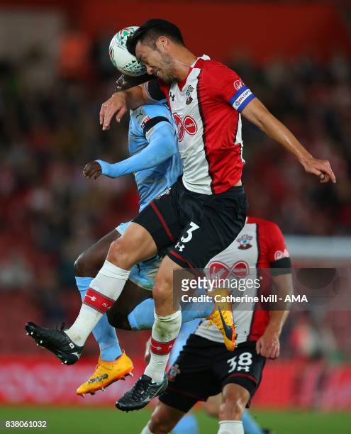 Maya Yoshida of Southampton in action during the Carabao Cup Second Round match between Southampton and Wolverhampton Wanderers at St Mary's Stadium...