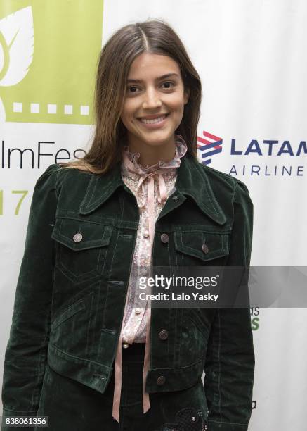 Calu Rivero attends the Green Film Festival launch cocktail at the British Embassy on August 23, 2017 in Buenos Aires, Argentina.