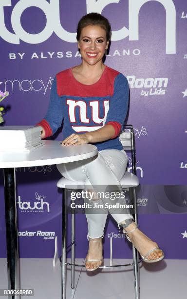 Alyssa Milano visits Macy's Herald Square at Macy's Herald Square on August 23, 2017 in New York City.