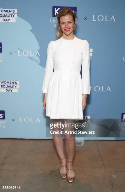 Founder of FINERY.com Brooklyn Decker attends the "CHAMPION EQUALITY. MAKE IT YOUR BUSINESS." panel event hosted by Keds & LOLA to celebrate Women's...