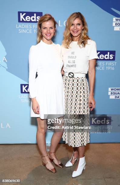 Founders of FINERY.com Brooklyn Decker and Whitney Casey attend the "CHAMPION EQUALITY. MAKE IT YOUR BUSINESS." panel event hosted by Keds & LOLA to...