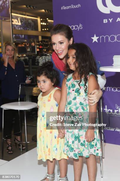 Actress Alyssa Milano visits Macy's Herald Square on August 23, 2017 in New York City.