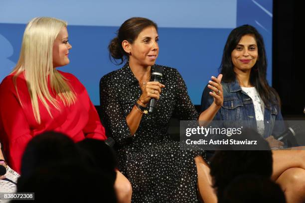 At SoulCycle Melanie Whelan participates in the "CHAMPION EQUALITY. MAKE IT YOUR BUSINESS." panel event hosted by Keds & LOLA to celebrate Women's...