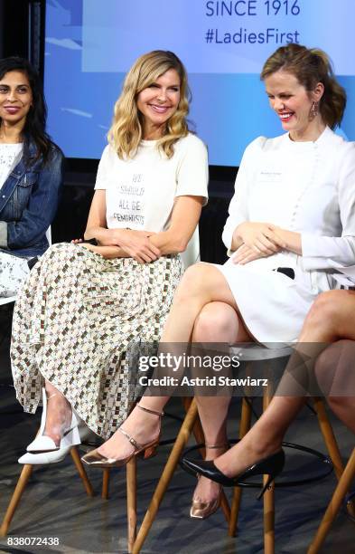 Founders of FINERY.com Whitney Casey and Brooklyn Decker participate in the "CHAMPION EQUALITY. MAKE IT YOUR BUSINESS." panel event hosted by Keds &...