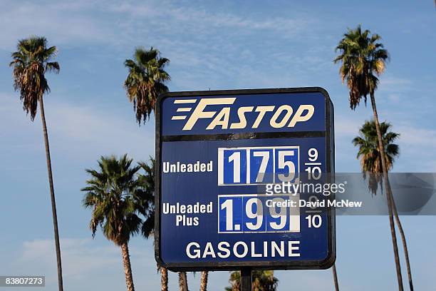 Drivers fill up at a Fastop gas station with prices as low as $1.75 per gallon and the price of self-serve unleaded gasoline at some area gas...