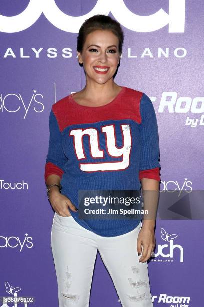 Alyssa Milano visits Macy's Herald Square at Macy's Herald Square on August 23, 2017 in New York City.