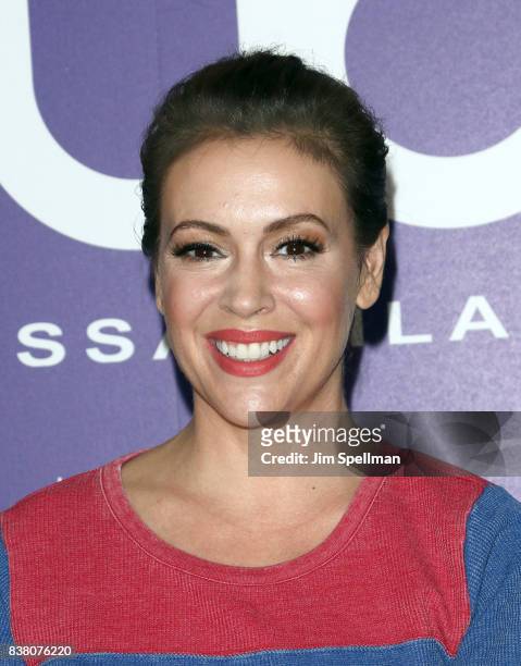 Alyssa Milano visits Macy's Herald Square at Macy's Herald Square on August 23, 2017 in New York City.