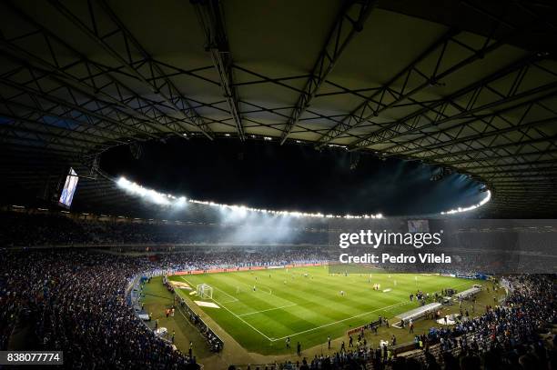 Match between Cruzeiro and Gremio as part of Copa do Brasil Semi-Finals 2017 at Mineirao stadium on August 23, 2017 in Belo Horizonte, Brazil.