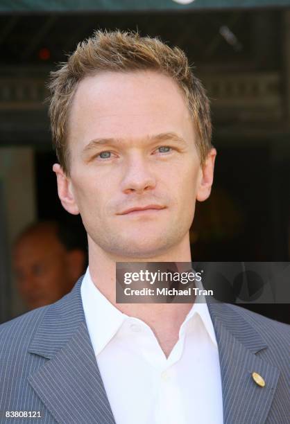 Neil Patrick Harris poses in front of the Magic Castle on October 24, 2008 in Hollywood, California.