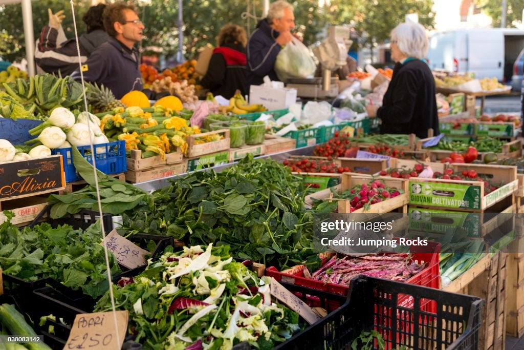 Piazza San Cosimato Market, Trastevere neighborhood, Rome, Italy