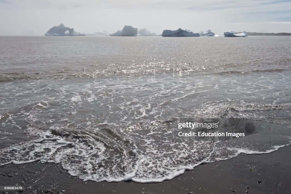 Icebergs on the beach
