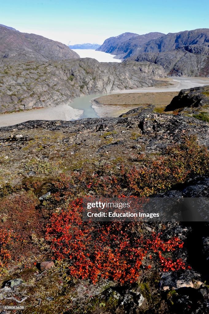 Glacier view in fall