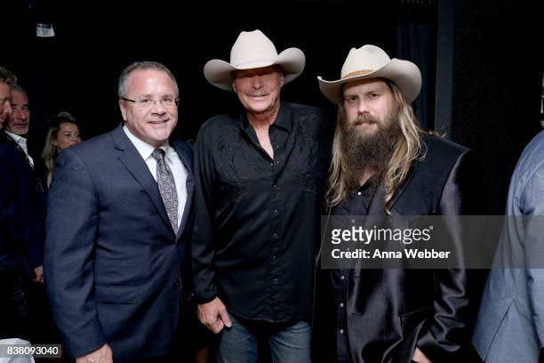 Pete Fisher, Alan Jackson, and Chris Stapleton attend the 11th Annual ACM Honors at the Ryman Auditorium on August 23, 2017 in Nashville, Tennessee.