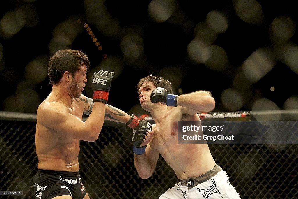 Jorge Gurgel in action vs Aaron Riley during Lightweight Bout at MGM ...