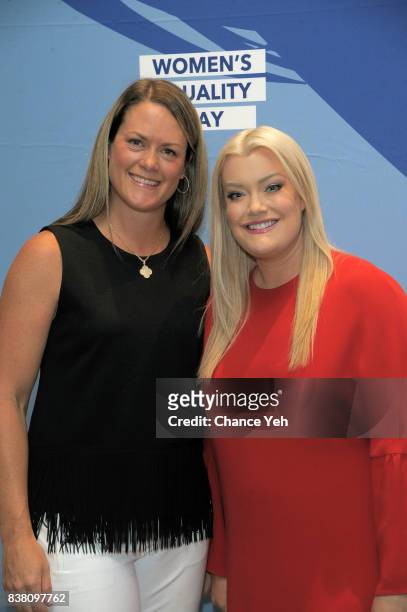 Gillian Meek and Jamie Kern Lima attend Champion Equality, Make It Your Business panel in celebration of Women's Equality day at Neuehouse on August...
