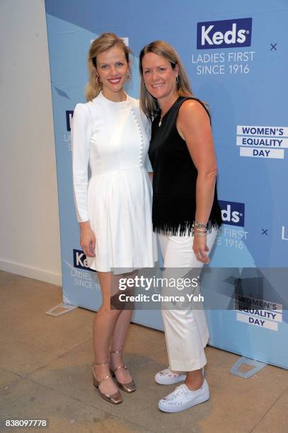 Brooklyn Decker and Gillian Meek attend Champion Equality, Make It Your Business panel in celebration of Women's Equality day at Neuehouse on August...