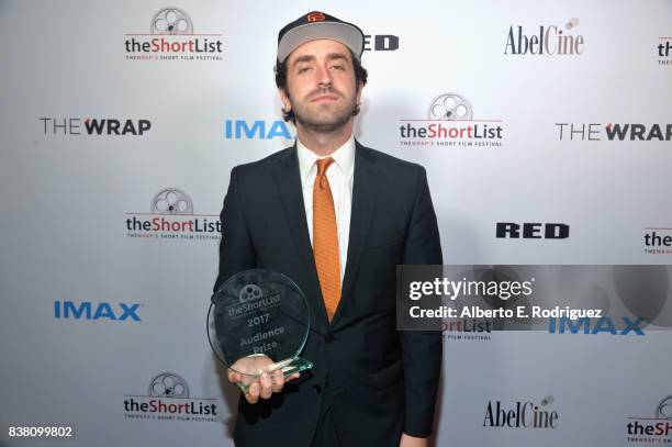 Winner of the Audience Prize Joe Talbot attends TheWrap ShortList Film Festival Award Ceremony at on August 23, 2017 in Los Angeles, California.