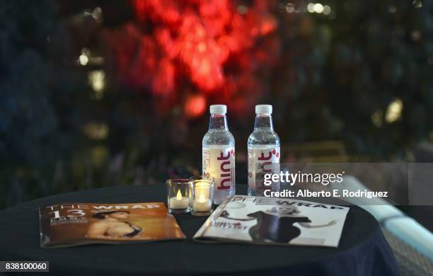 Drinks on display at TheWrap ShortList Film Festival Award Ceremony at on August 23, 2017 in Los Angeles, California.