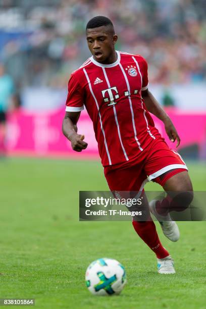 Franck Evina of Bayern Muenchen controls the ball during the Telekom Cup 2017 Final between SV Werder Bremen and FC Bayern Muenchen at Borussia Park...
