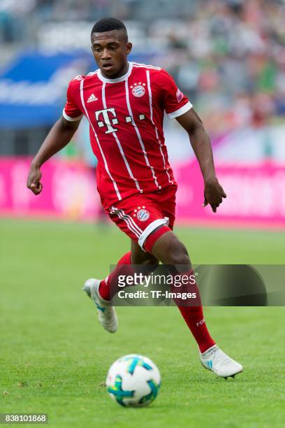 Franck Evina of Bayern Muenchen controls the ball during the Telekom Cup 2017 Final between SV Werder Bremen and FC Bayern Muenchen at Borussia Park...