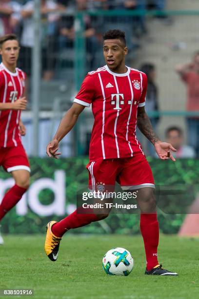 Kingsley Coman of Bayern Muenchen controls the ball during the Telekom Cup 2017 Final between SV Werder Bremen and FC Bayern Muenchen at Borussia...
