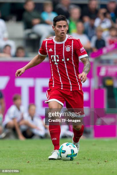 James Rodriguez of Bayern Muenchen controls the ball during the Telekom Cup 2017 Final between SV Werder Bremen and FC Bayern Muenchen at Borussia...