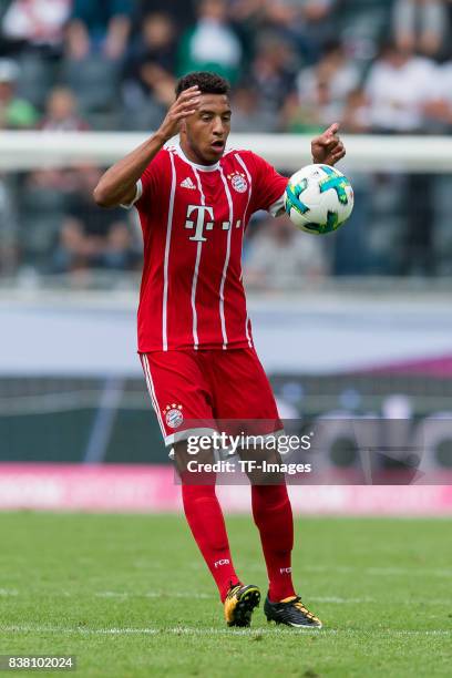 Corentin Tolisso of Bayern Muenchen controls the ball during the Telekom Cup 2017 Final between SV Werder Bremen and FC Bayern Muenchen at Borussia...