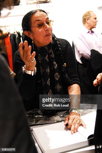 Mary Ellen Mark signs copies of her new book at Kisan Concept Store on November 24, 2008 in New York City.