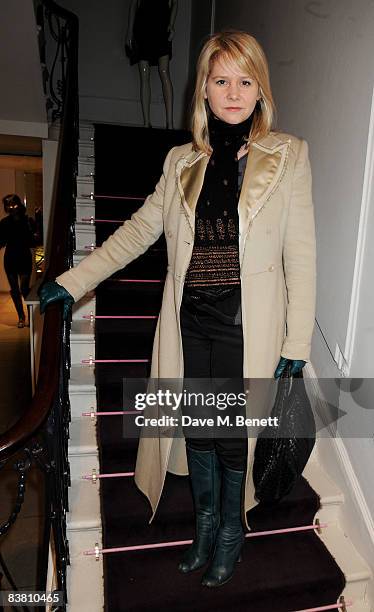 Lee Starkey attends a private party to see the Christmas lights switch on at the Stella McCartney store, on November 24, 2008 in London, England.