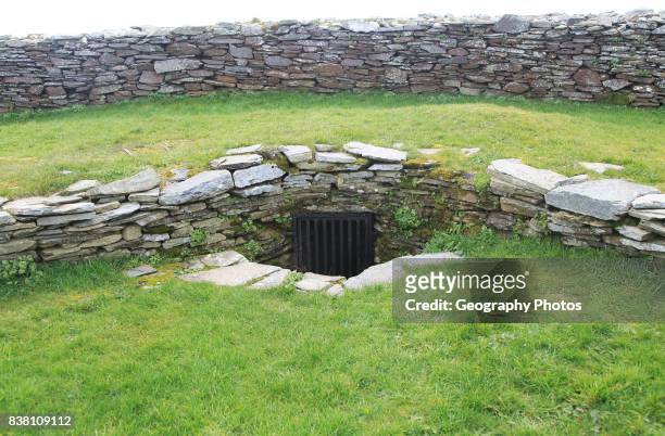 Knockdrum Iron Age stone fort, souterrain entrance, near Castletownshend, County Cork, Ireland, Irish Republic.