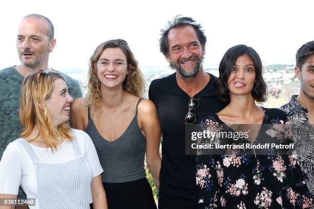 Margot Luciarte, Stephane de Groodt, Lucie Boujenah and "Les Talents ADAMI" attend the 10th Angouleme French-Speaking Film Festival : Day Two, on...