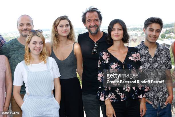Margot Luciarte, Stephane de Groodt, Lucie Boujenah and "Les Talents ADAMI" attend the 10th Angouleme French-Speaking Film Festival : Day Two, on...