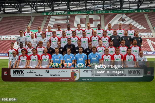 First row Zdenek Vidrman, Ja-Cheol Koo, Gojko Kacar, Tim Rieder, Andreas Luthe, Marwin Hitz, Ioannis Gelios, Fabian Giefer, Georg Teigl, Julian...