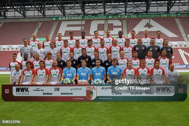 First row Zdenek Vidrman, Ja-Cheol Koo, Gojko Kacar, Tim Rieder, Andreas Luthe, Marwin Hitz, Ioannis Gelios, Fabian Giefer, Georg Teigl, Julian...