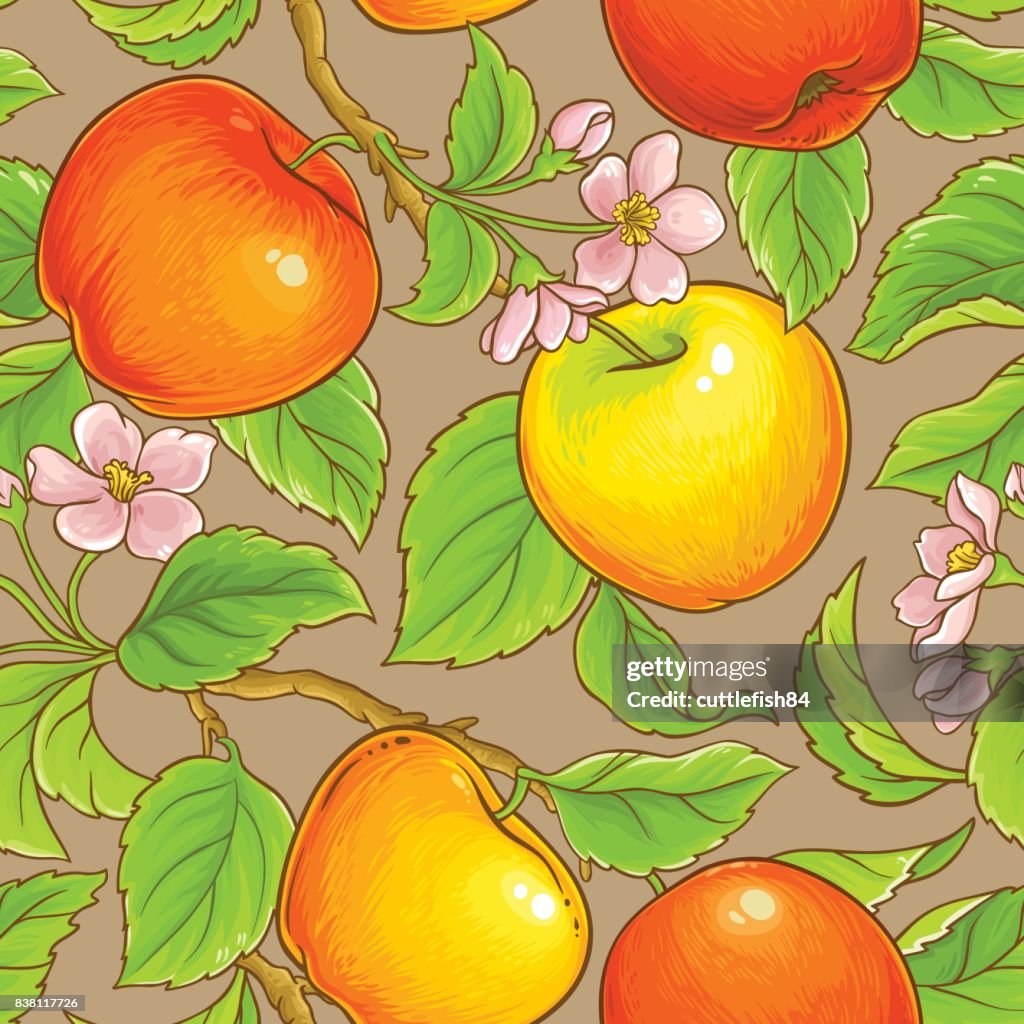 Apple vector pattern