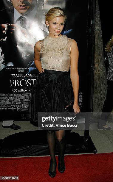 Actress Maggie Grace arrives at the premiere of Universal's "Frost/Nixon" held at the Academy of Motion Picture Arts and Sciences' Samuel Goldwyn...