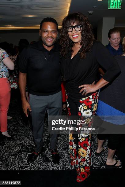 Anthony Anderson and Kym Whitley attend UTA celebrates Anthony Anderson on his Emmy nomination for his work on "Black-ish" at UTA on August 23, 2017...