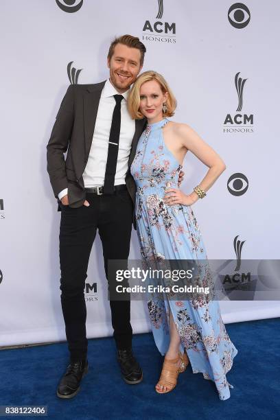 Musician Danny Rader and Leah Rader attend the 11th Annual ACM Honors at the Ryman Auditorium on August 23, 2017 in Nashville, Tennessee.