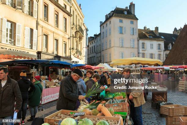 Saturday Market, Beaune, Burgundy, France.