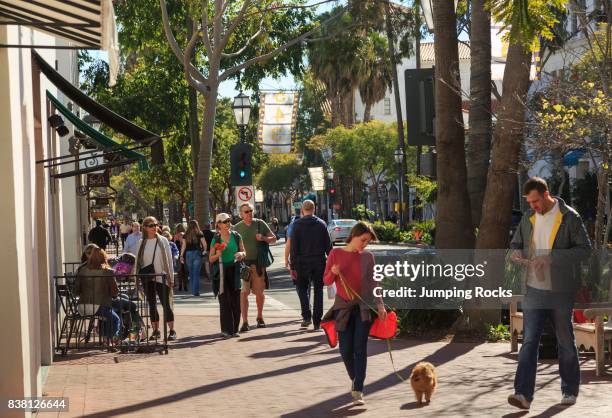 State Street in Downtown Santa Barbara, California.