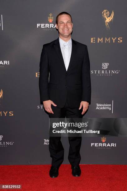 Jared Safier attends the Television Academy's cocktail reception with stars of daytime television celebrating the 69th Emmy Awards at Saban Media...