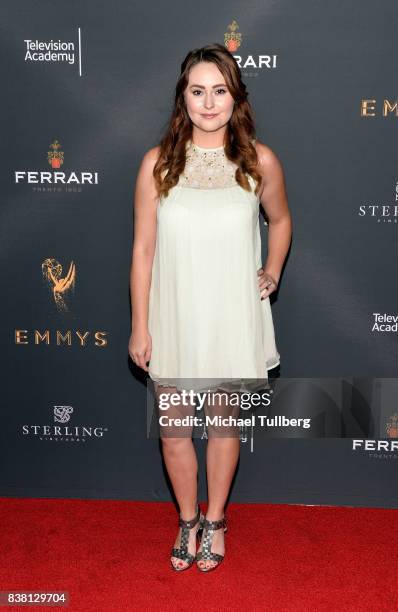 Actress Jillian Clare attends the Television Academy's cocktail reception with stars of daytime television celebrating the 69th Emmy Awards at Saban...