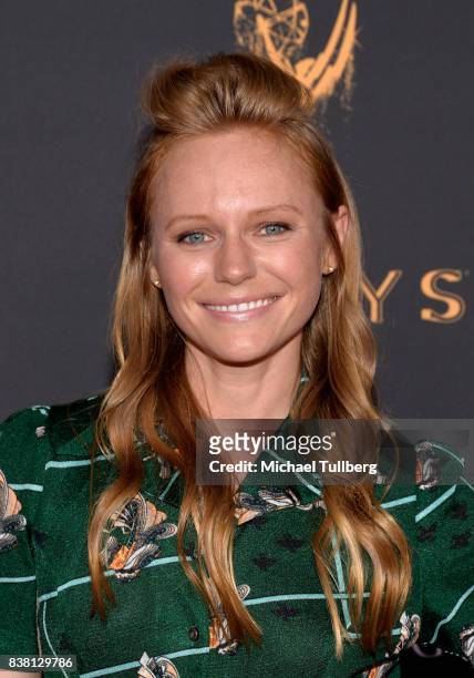 Actress Marci Miller attends the Television Academy's cocktail reception with stars of daytime television celebrating the 69th Emmy Awards at Saban...