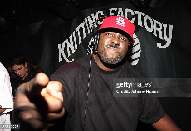 Funkmaster Flex attends VIBE Magazine's celebration of December 2008 cover star Plies at The Knitting Factory on November 24, 2008 in New York City.